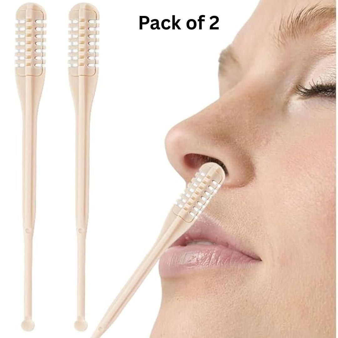 Nose Hair Cutter 360 Degree Rotating Manual Nose Hair Removal Tool Pack of 2